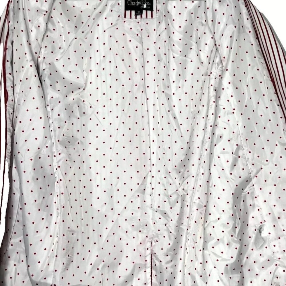 Chadwicks of Boston Women's Blazer 18 Cotton Red Stripe Christmas Office Party - Picture 5 of 11
